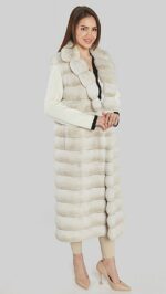 Жилет из меха шиншиллы White Leonardo Spadini