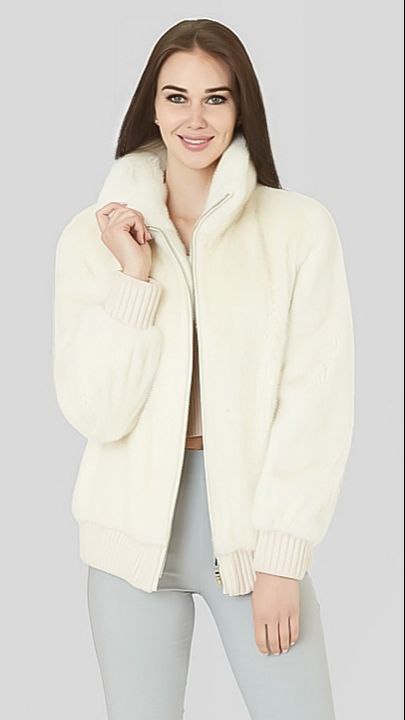 Бомбер из меха норки White