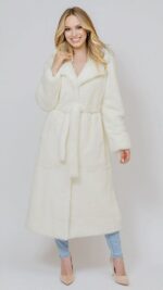 Френч из меха норки White с английским воротником