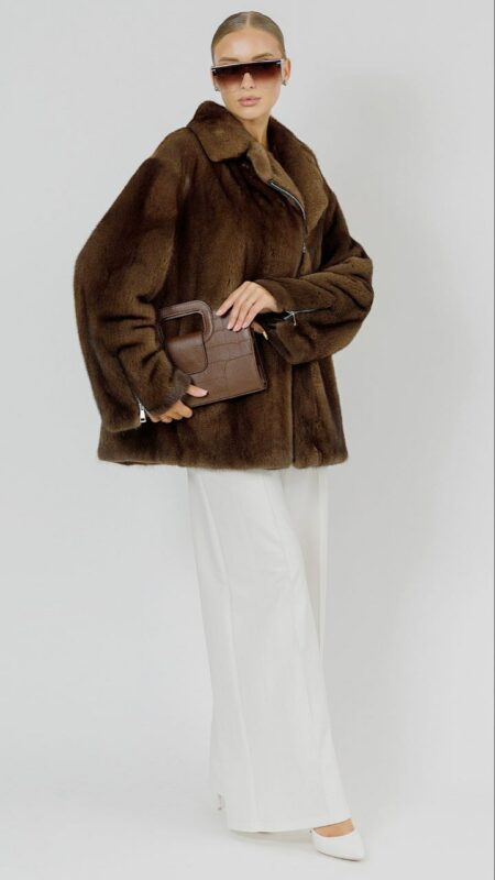 Косуха из меха норки Орех