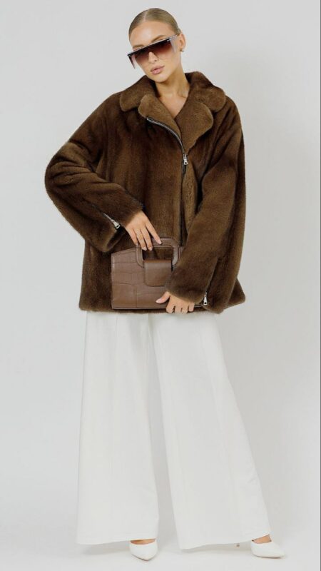 Косуха из меха норки Орех