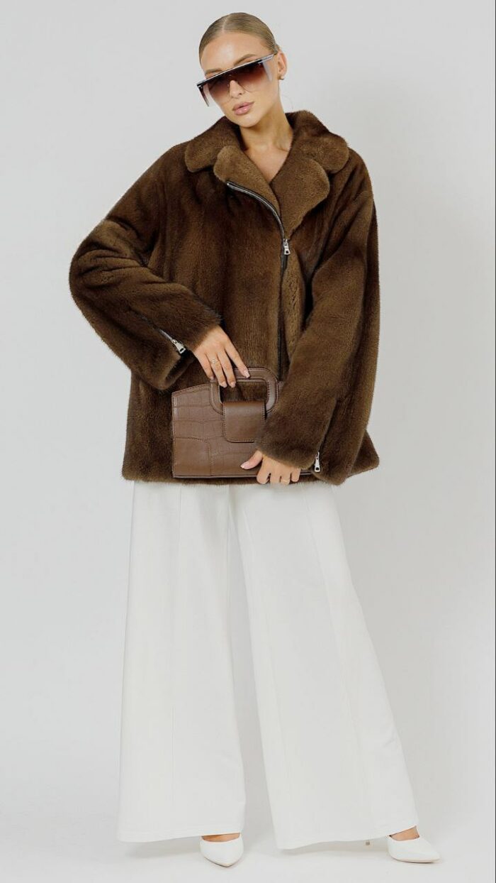 Косуха из меха норки Орех