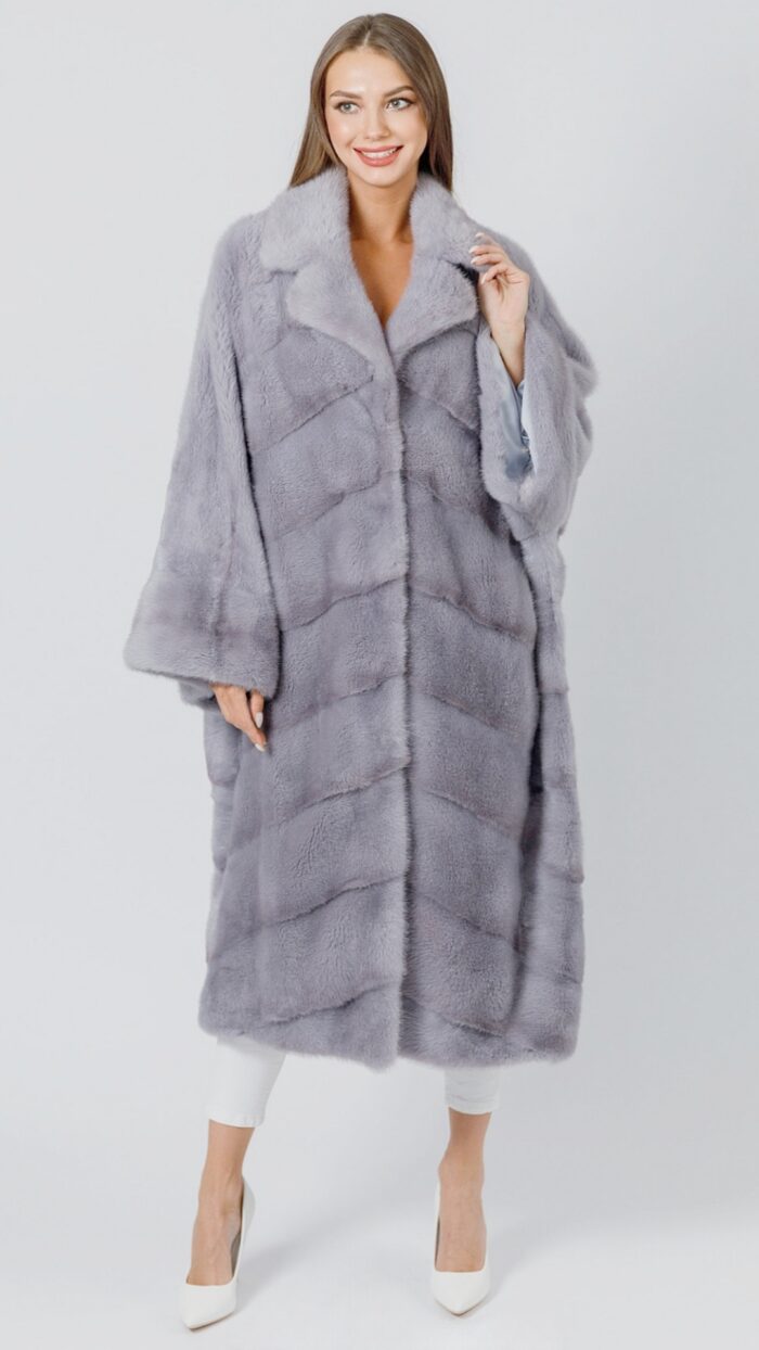 Шуба New fashion из меха норки Sky blue